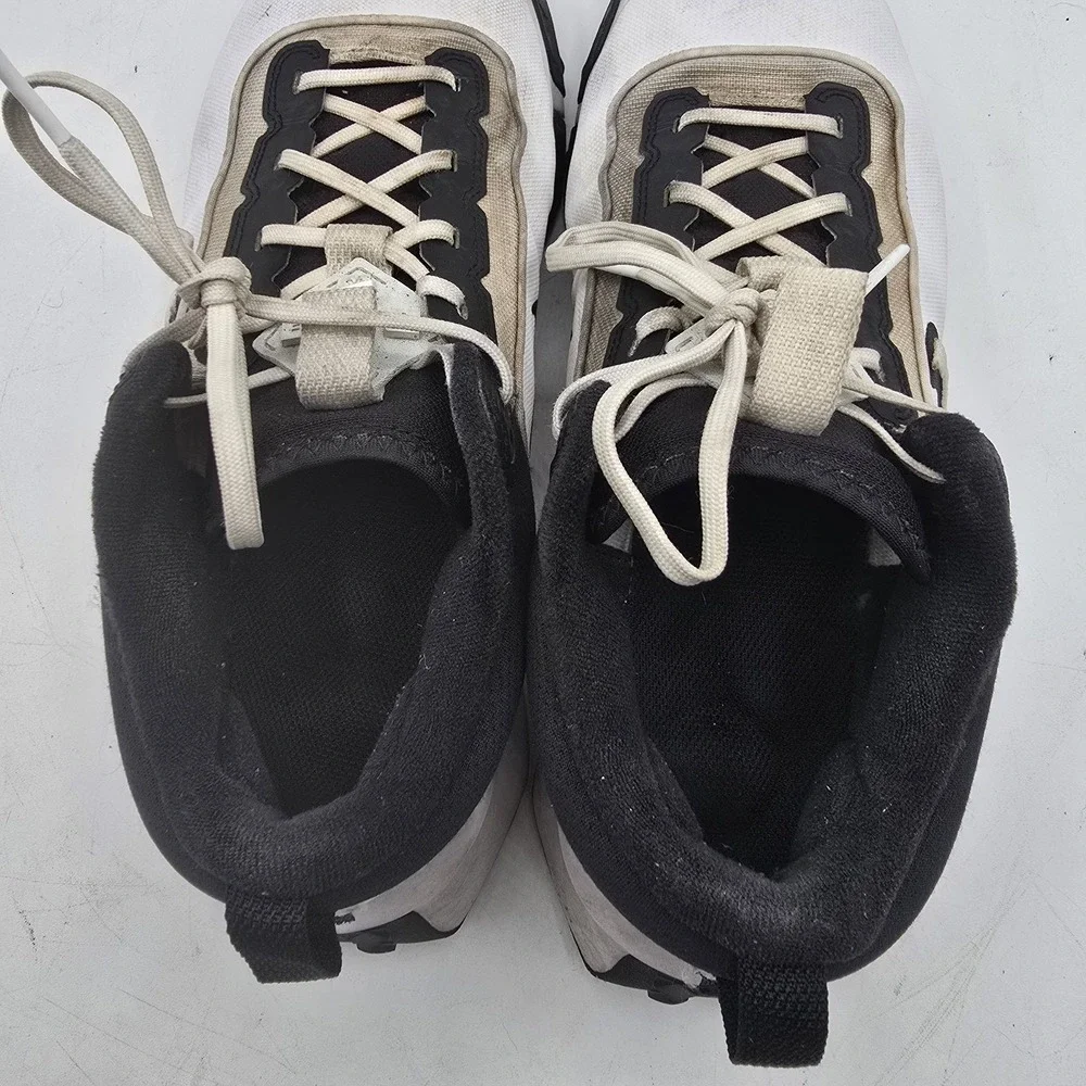 Nike Air Diamond Varsity Turf Baseball Shoes White Black Men's 12.5 FN7454-102